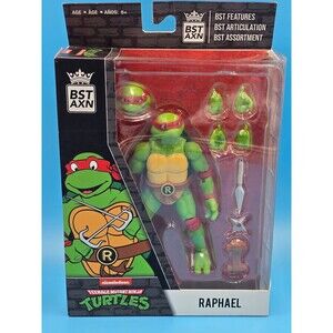 BST AXN Nickelodeon Teenage Mutant Ninja Turtles Raphael Action figure New.